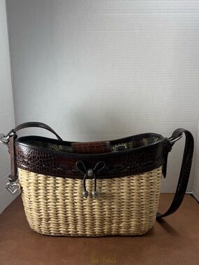 Brighton Woven Straw Shoulder Bag